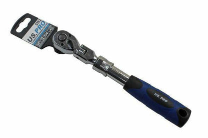 US PRO 3/8" Flexi Flexible Extendable Socket Ratchet 72t 5162