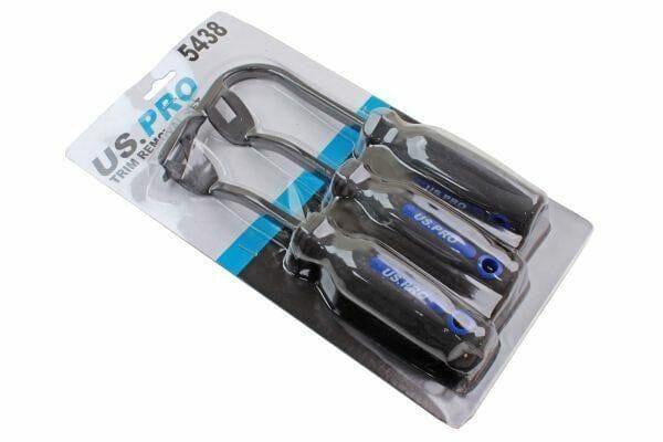 US PRO 3PC Car Door Interior Upholstery Panel Trim Clip Remover Set 5438