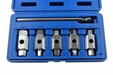 US PRO 6pc Double Ended Drain Sump Plug Key Set Hex Square Drive 3231