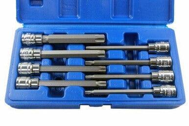 US PRO 8pc 3/8''dr Star Bit Socket Set, Long Torx Tamper, Security set T25 - T60 1373
