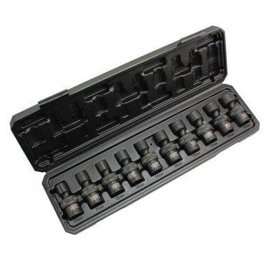 US PRO INDUSTRIAL 10pc 3/8” Dr 360° Swivel Impact Shallow Sockets 10-19mm 3471
