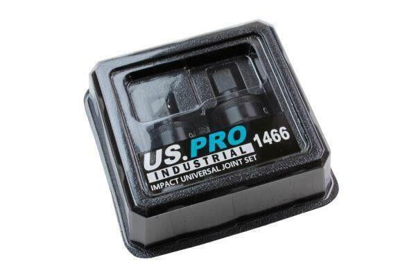 US PRO INDUSTRIAL 2PC Impact Universal Joint Set 3/8" & 1/2" Drives 1466