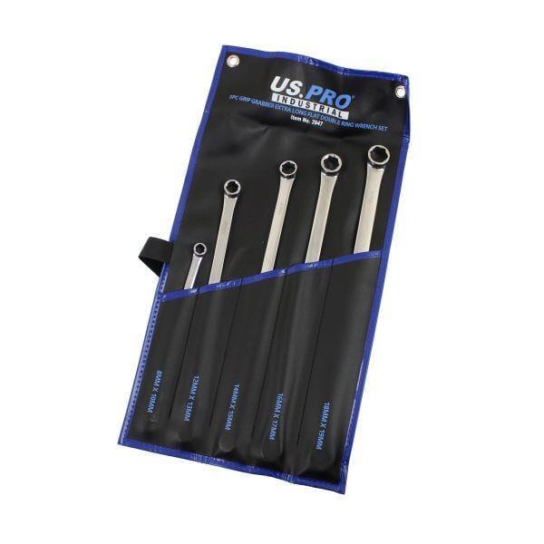 US PRO INDUSTRIAL 5pc Grip Grabber Extra Long Aviation Spanner Set 8-19mm 3947