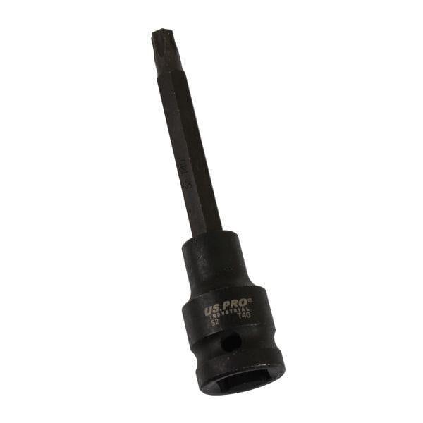 US PRO INDUSTRIAL T40 X 100MM 1/2" DR Impact Star Torx Bit Socket 3849