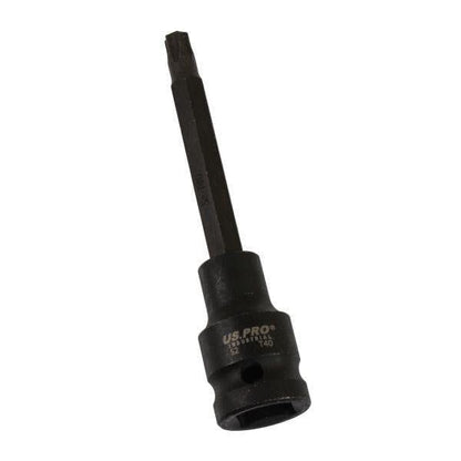 US PRO INDUSTRIAL T40 X 100MM 1/2" DR Impact Star Torx Bit Socket 3849