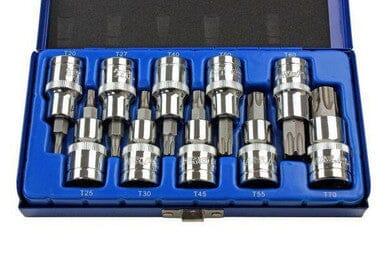 US PRO Tools 10PC 1/2” Dr Torx Bit Socket Set T20 - T70 3413