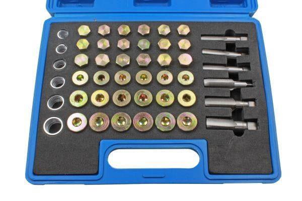 US PRO Tools 114PC Oil Drain Sump Plug / Gearbox Thread Repair Tool Kit - 3008