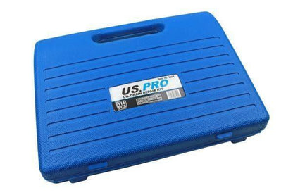 US PRO Tools 114PC Oil Drain Sump Plug / Gearbox Thread Repair Tool Kit - 3008