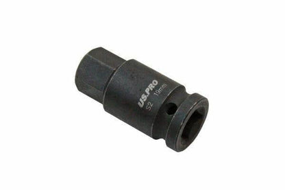 US PRO Tools 1/2" DR Impact Hex Bit Socket M19 X 55mm 3324