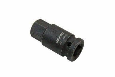 US PRO Tools 1/2" DR Impact Hex Bit Socket M19 X 55mm 3324