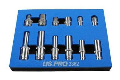 US PRO Tools 12pc 1/4 3/8 1/2 dr 10mm & 13mm 6pt Shallow & Deep Sockets 3382