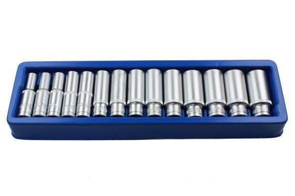 US PRO Tools 14pc 3/8" Dr Deep Metric Sockets Satin Finish 8 - 21mm 1493