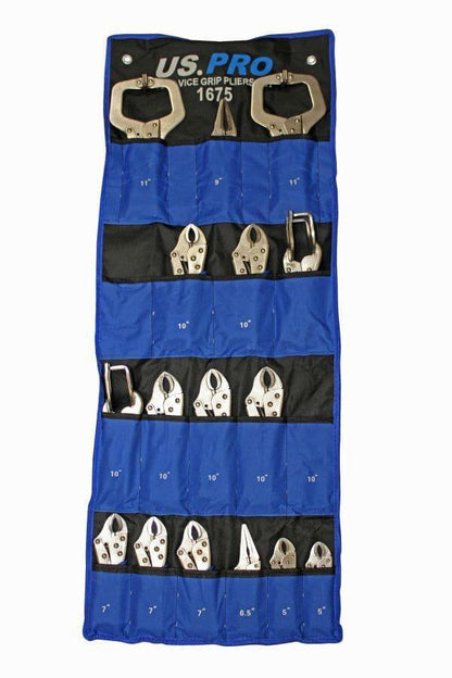 US PRO Tools 16pc VICE GRIP Locking Pliers Set inc C-Clamps 1675