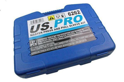 US PRO Tools 27pc Master Press And Pull Sleeve Kit - Remover Installer Master Seal Bushes Bearings 6262