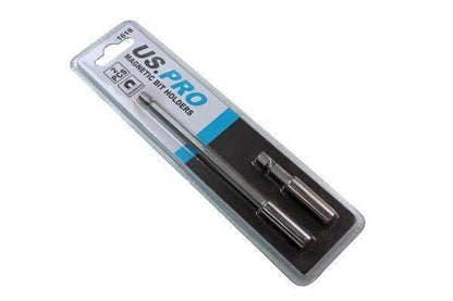 US PRO Tools 2pc Magnetic Screwdriver Hex Adaptor Power Bit Holder Extension Set 1618