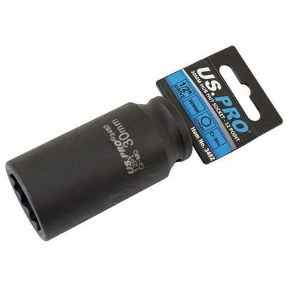 US PRO Tools 30mm 1/2" dr 12 Point Deep Hub Nut Socket, Gearbox etc 3482