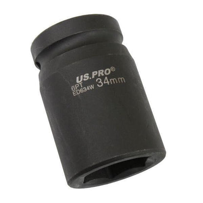 US PRO Tools 34mm 1" DR 6 Point Deep Impact Socket 3743