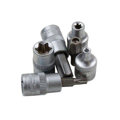 US PRO Tools 34pc Torx Bit & E-Socket Set 3/8" Dr T10 - T60 E4 - E20 Tamper Proof T10 - T55 3460