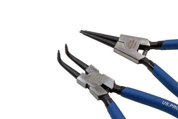 US PRO Tools 4 Piece 7" Circlip Pliers Set - Internal External Bent & Straight 2256