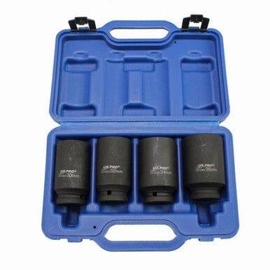 US PRO Tools 4pc 1/2" Dr 12pt Deep Impact Hub Nut Sockets 30 32 34 36mm 3686