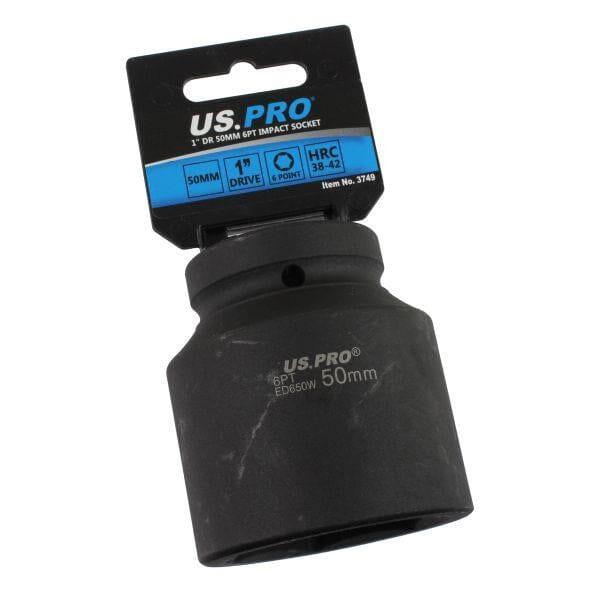 US PRO Tools 50mm 1" DR 6 Point Impact Socket 3749