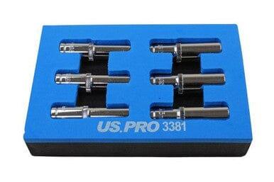 US PRO Tools 6pc 3/8" dr 10mm & 13mm 6pt Deep Sockets 3381