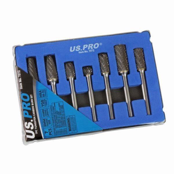 US PRO Tools 7pc 6mm Carbide Burr Set Burrs Tungsten Steel Hole enlarger 7072
