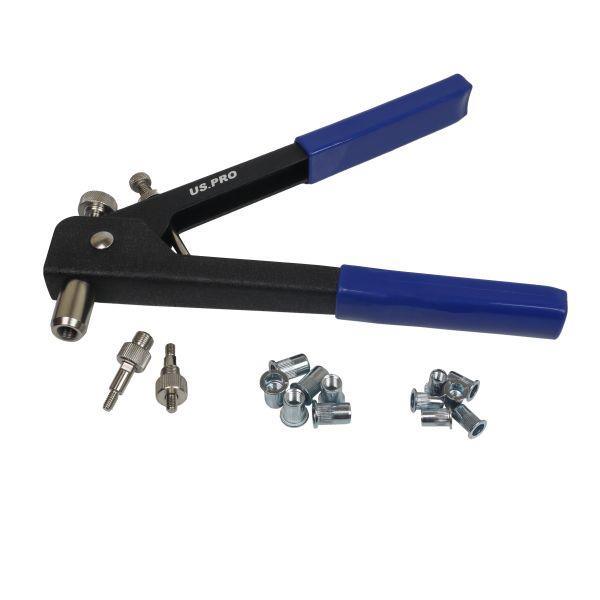 US PRO Tools 86pc Threaded Nut Hand Riveter M3, M4, M5, M6, M8 5466
