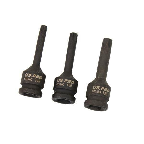 US PRO Tools 8pc 1/2" Drive Star Bit Impact Socket Set T30 - T80 EVA foam 3846