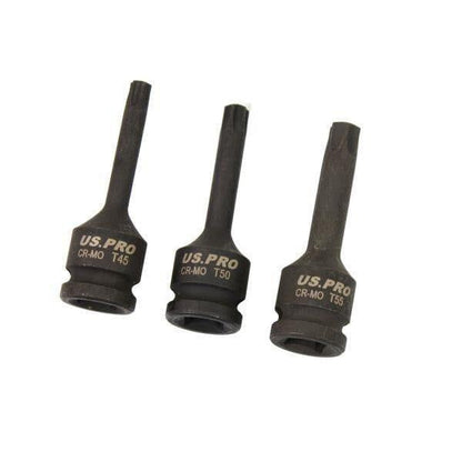 US PRO Tools 8pc 1/2" Drive Star Bit Impact Socket Set T30 - T80 EVA foam 3846