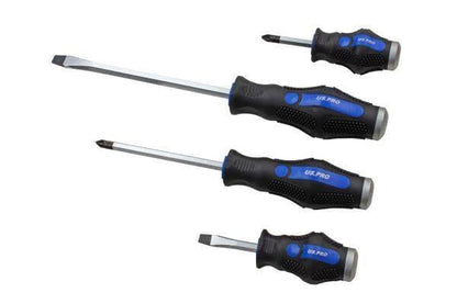 US PRO Tools 8pc Go-through Screwdrivers Set Pozidriv & Flat Head Screwdrivers 1619