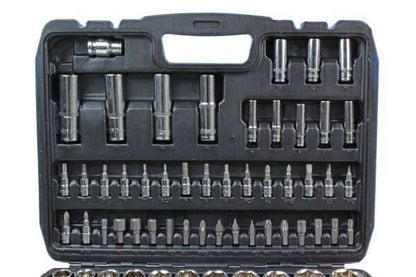 US PRO Tools 94pc Metric 1/4 & 1/2" Comprehensive Socket Wrench set 2078