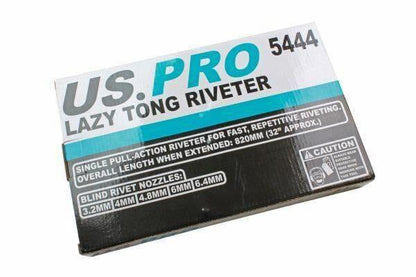 US PRO Tools Heavy Duty Lazy Tongue Hand Riveter For Pop Rivets 5444