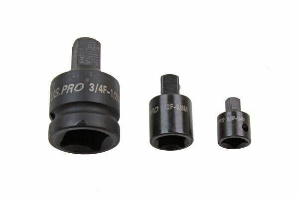 US PRO Tools Impact Socket Adapter Set 1/4" 3/8" 1/2" Dr Step Down Reducer 3377