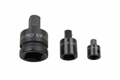 US PRO Tools Impact Socket Adapter Set 1/4" 3/8" 1/2" Dr Step Down Reducer 3377