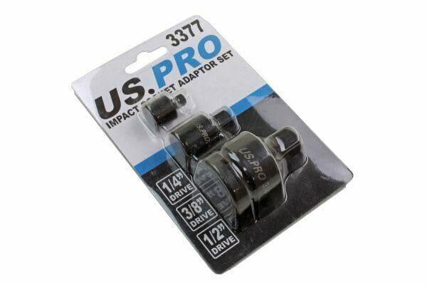 US PRO Tools Impact Socket Adapter Set 1/4" 3/8" 1/2" Dr Step Down Reducer 3377