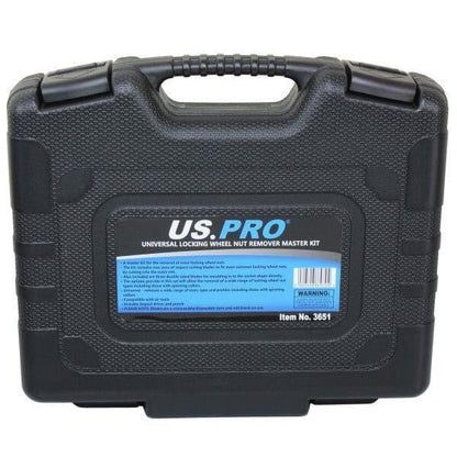 US PRO Tools Master Locking Wheel Nut Removal Set universal Remover Tool Kit 3651