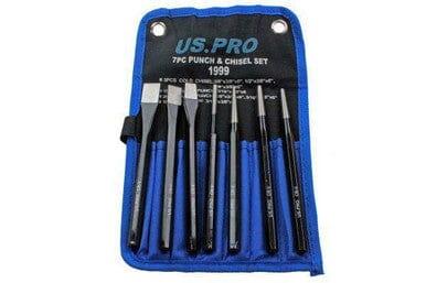 US PRO Tools Punch Chisel Set 7pc Cold Chisel Center Punch PIN Punch Taper Punch 1999