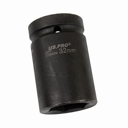 US PRO Tools Single 1" DR 32mm 6 Point Impact Socket 3741