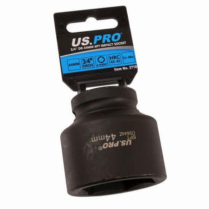 US PRO Tools Single 3/4" DR 44mm 6 Point Impact Socket 3718