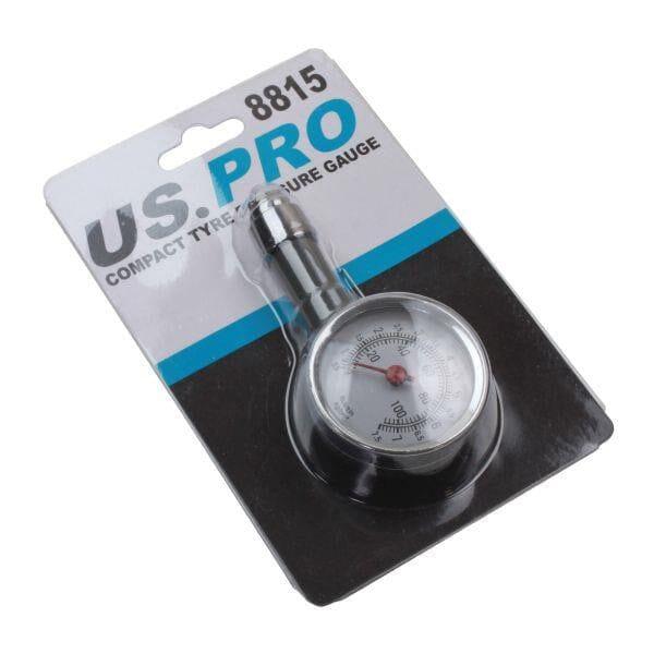 US PRO Tools Tyre Pressure Gauge 7 - 100PSI 8815