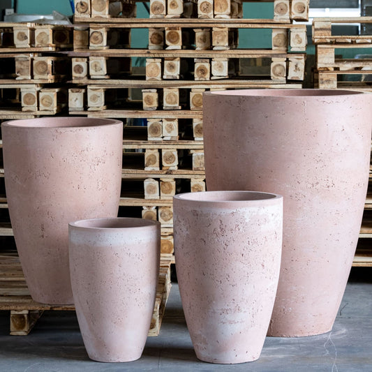 Vessara | Blushstone – 75cm Extra Large Concrete Vase Planter – 61L Tall Plant Pot