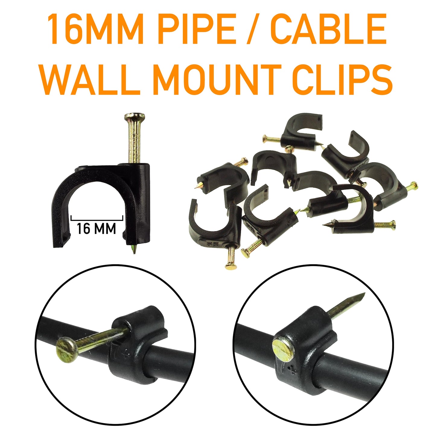 Clips for 16mm Irrigation Pipe
