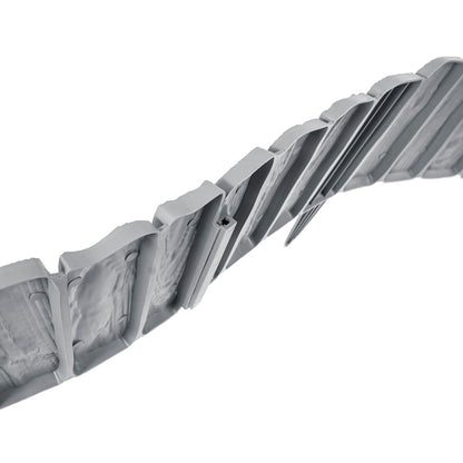 Lawn Edging, Plastic Palisade Wood Effect, 2.32m, Gray