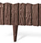 Lawn Edging, Plastic Palisade Wood Effect, 2.32m, Brown